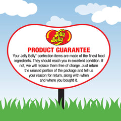 Jelly Belly Sunkist Fruit Gems package label close-up, highlights real fruit juice.