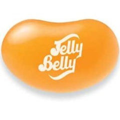 Ingredients label closeup showing real orange juice in Jelly Belly Sunkist Orange beans