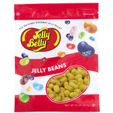 Jelly Belly Top Banana bag front view, resealable packaging keeps freshness.