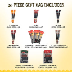 Jerky.com assortment of meat sticks on display highlights flavor variety and portability.