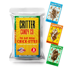 Jerky-n-Spice Crick-ettes Salt n Vinegar 3-pack ready-to-eat cricket snacks.