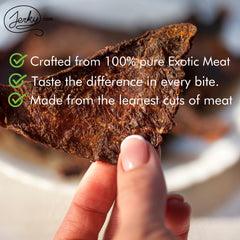 Jerky.com Exotic Jerky Gift Box wild boar jerky slices, bold flavor bite