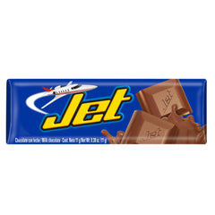Jet Milk Chocolate Bar close-up texture highlights velvety milk chocolate quality.