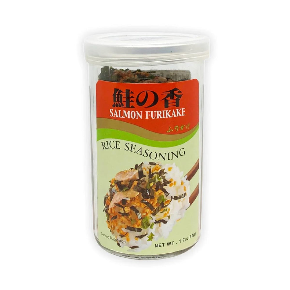 JFC Salmon Fumi Furikake bottle enhancing rice with savory salmon and sesame.