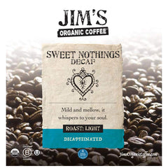 Aroma steam of Sweet Nothings Decaf reveals floral and citrus notes for a bright cup
