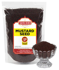 Jimidar Shudh Black Mustard Seeds close-up of grains showing natural seeds and texture