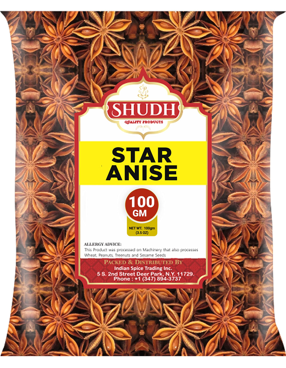 Jimidar Shudh Star Anise whole pod on wooden board with premium aroma