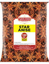 Jimidar Shudh Star Anise whole pod on wooden board with premium aroma