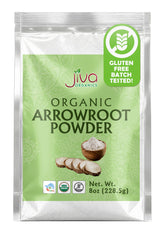 Jiva Organics arrowroot flour bag for gluten-free cooking