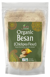 Jiva Organics Besan flour bag front for authentic Indian cooking and freshness