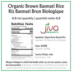 Jiva Organics Brown Basmati Rice raw grains appear long and inviting for fragrant meals.