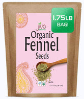 Jiva Organics fennel seeds bulk bag with generous 1.75 lb supply for cooking.