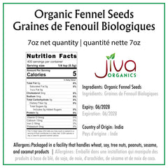 Jiva Organics fennel seeds used to brew fragrant fennel tea infusion.