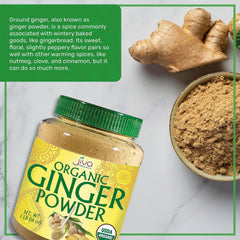 Jiva Organics ginger powder on spice rack in a pantry