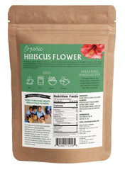 Jiva Organics hibiscus flowers cut and sifted for easy infusion.