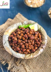 Jiva Organics Kala Chana soaked chickpeas ready for quick curry preparation