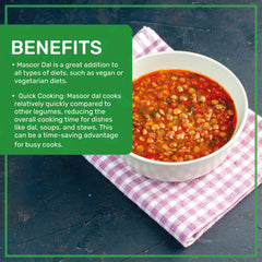 Dahl bowl of Jiva Organics Masoor Dal for creamy, comforting curry.