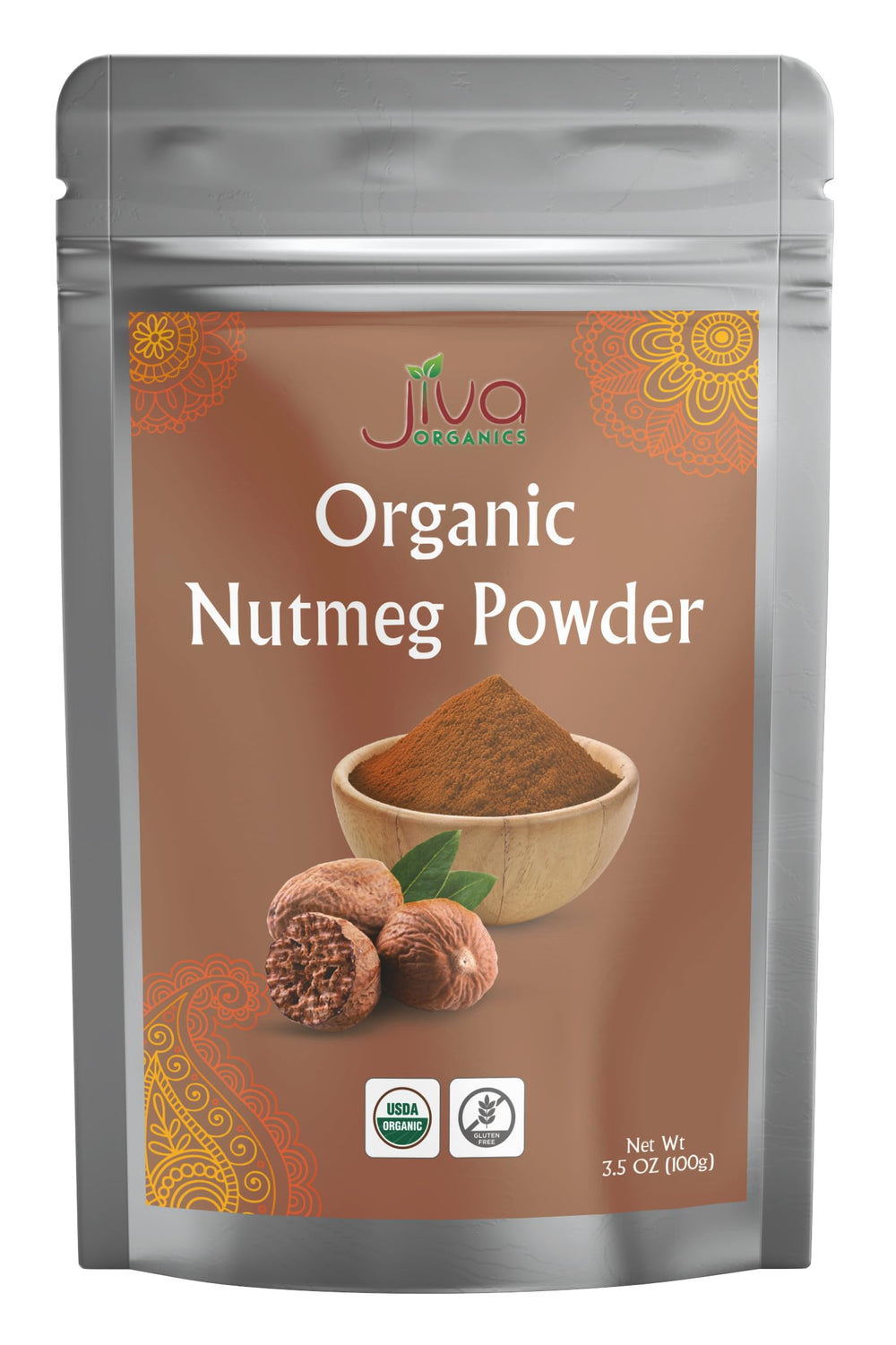 Jiva Organics nutmeg powder in Sri Lanka packaging highlighting purity for baking