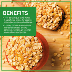 Culinary-ready lentils shown with a pot, ideal for quick dal dishes