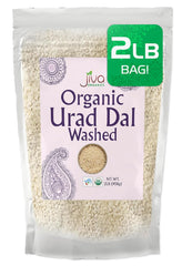 Jiva Organics Urad Dal bag front with new packaging highlighting freshness