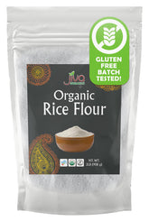 Jiva Organics white rice flour bag for gluten-free baking and versatile cooking