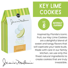J&M Foods Key Lime Cookies close-up reveals crumb texture and lime zest.
