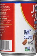 Joan of Arc light red kidney beans served hot with rice for complete protein.