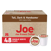 Joe Knows Coffee Tall Dark and Handsome front of pack highlighting bold flavor option