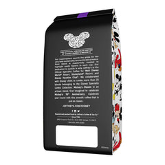 Joffrey's Mickey Mouse Classic Blend ground coffee bag highlights 100% Arabica quality for home brewing