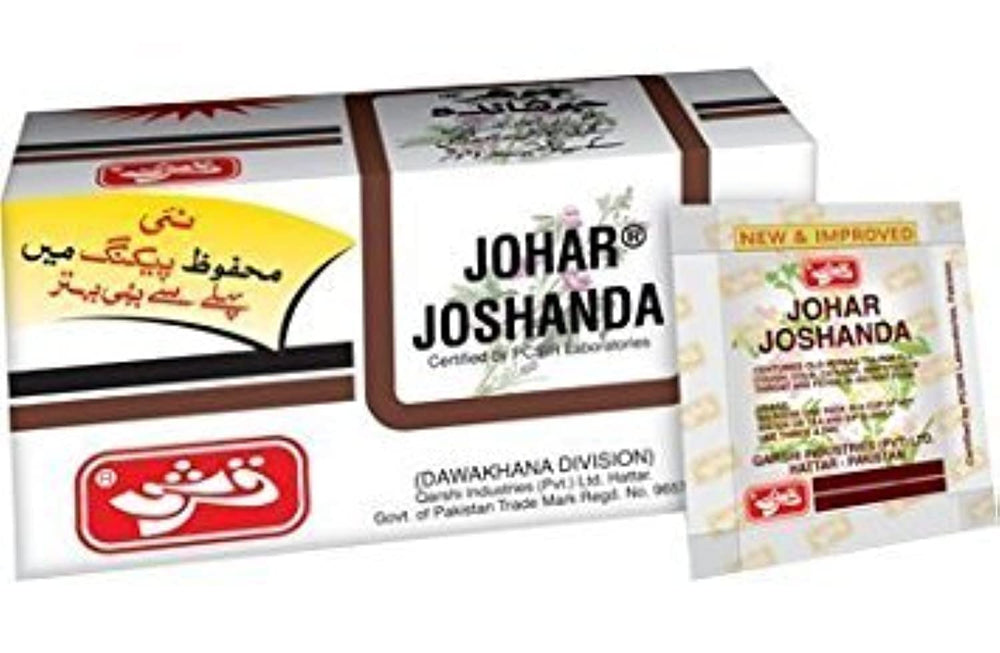 Johar Joshanda instant herbal tea pack front view for daily use