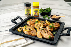 Johnny's Seasoned Pepper ingredients label highlights pepper mix for rich seasoning.