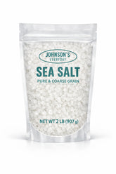 Johnson's Everyday coarse sea salt bottle pour for clean mineral flavor