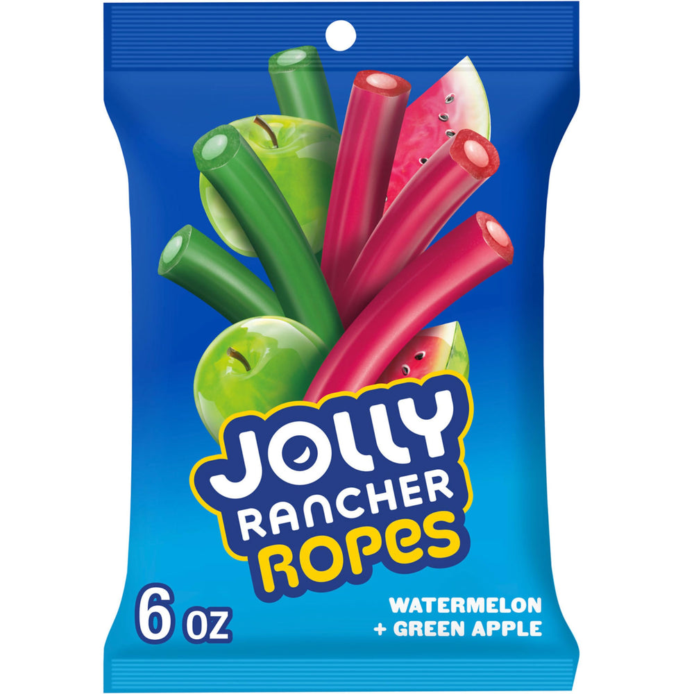 JOLLY RANCHER Ropes Watermelon bag shown; ideal party snack to share.