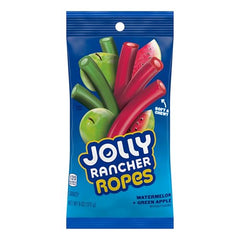 JOLLY RANCHER Ropes Watermelon outer layer close-up highlighting chewy texture.