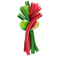 JOLLY RANCHER Ropes Watermelon outer layer close-up highlighting chewy texture.