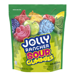 Jolly Rancher Sour Gummies cherry color bursts with fruity intensity
