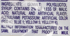 Sugar-free hard candy pieces with crisp texture.