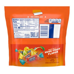 Close-up of Jolly Rancher Tropical Blast packaging showing freshness.