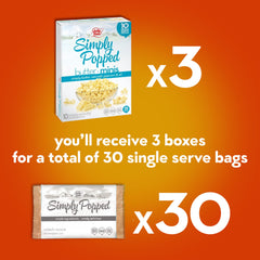 Jolly Time Simply Popped 30 individual bags for snacking anytime