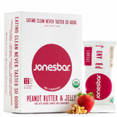 Jonesbar PB&J bar pack front view for on-the-go snacking and family-friendly nutrition