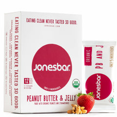 Jonesbar PB&J bar pack front view for on-the-go snacking and family-friendly nutrition