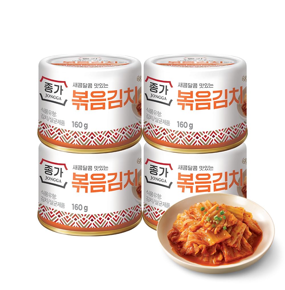 JONGGA spicy napa kimchi can pack for pantry storage and flavor-ready meals.