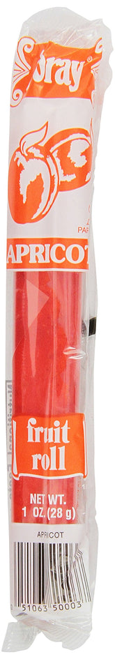 Joray Apricot Fruit Roll unrolled for easy on-the-go tasting