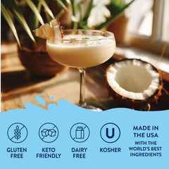 Jordan's Skinny Mixes Coconut Syrup in a latte or tea for coconut aroma.