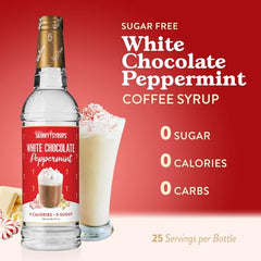Jordan's Skinny Mixes latte with syrup highlights creamy peppermint notes in coffee