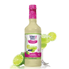 Jordan's Skinny Mixes Margarita Mix bottle on a bar counter, sugar-free flavor boost for cocktails