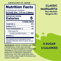 Jordan's Skinny Mixes Margarita Mix with salted rim glass and lime accent