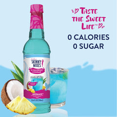 Tall glass with Mermaid Syrup beverage over ice