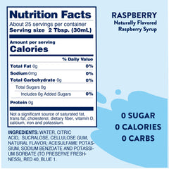 Jordan's Skinny Mixes Raspberry syrup six-pack bottles offering bulk kitchen value