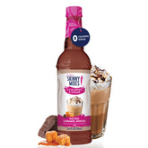 Jordan's Skinny Mixes salted caramel mocha syrup bottle, rich and sugar-free.
